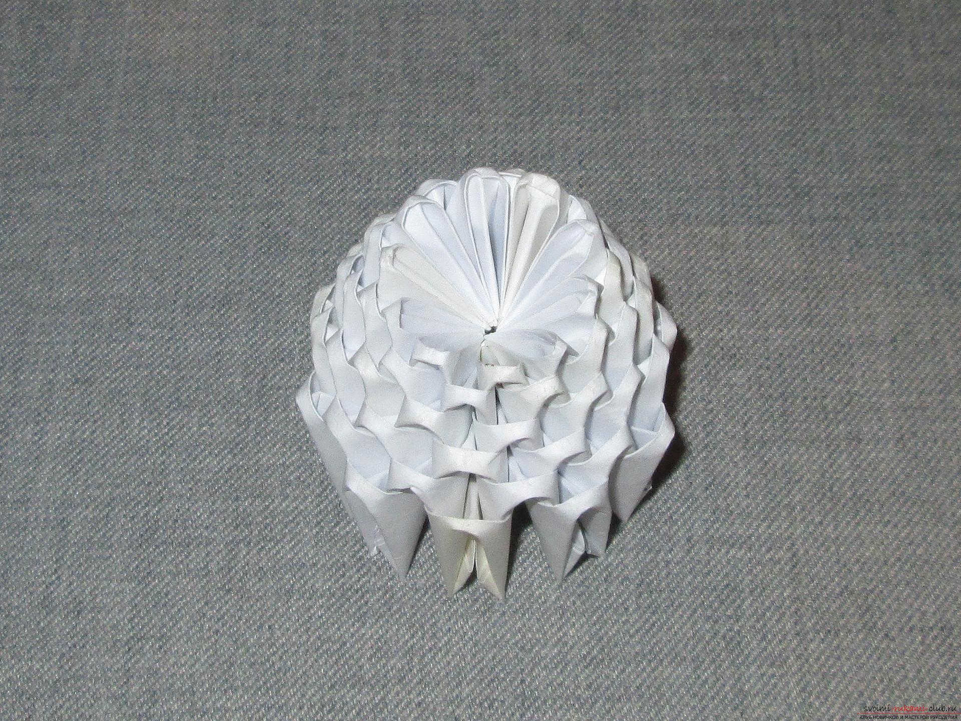 Для тех, кто любит собирать оригами из модулей, мастер-класс модульное оригами бабочки и грибочка.. Фото №2
